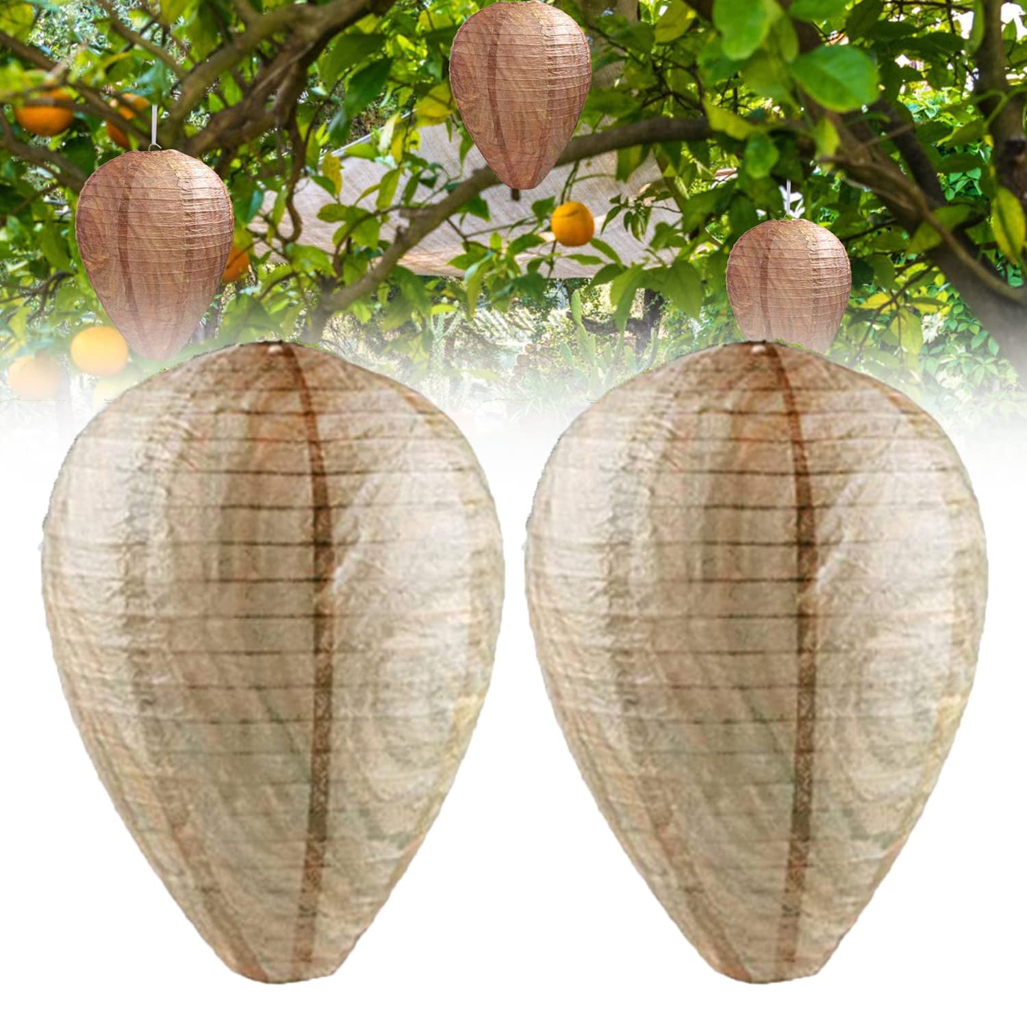 Wasp Nest Decoy 2023 Safe Hanging Wasp Deterrent for Yellow Jackets, Carpenter bee Traps