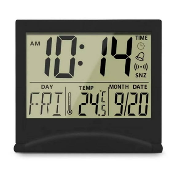 CCOCC Alarm Clock,16.2-Inch HD Digital Clock with Adjustable Brightness,Temperature Display Bedside Clock with USB Power and Battery Backup