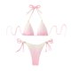 thumbnail image 2 of Conjunto de bikini atado, conjunto de bikini con cuello halter Conjunto de bikini con cuello halter Traje de baño con piezas atadas Acabado de lujo, 2 of 6