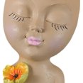 thumbnail image 1 of Resina Cabeza Humana Estatua Maceta Adorno Chica Arreglo Floral Florero (Caqui) Tmvgtek Libre de BPA, 1 of 8