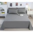 thumbnail image 3 of Juego de sábanas 100 % algodón lavado, tamaño Queen, sábana encimera minimalista de lujo con sábana ajustable lisa extra suave., 3 of 5