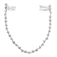 thumbnail image 1 of Miangastore Silver Rhinestone Hair Comb for Wedding Decor Elegant Design with Zinc Alloy Material, 1 of 8