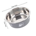 thumbnail image 3 of Stainless Steel Dog Bowl with Non-Slip Base, Long-Lasting Pet Feeding Dish for Food and Water, Medium Size for Dogs, Black, 3 of 3