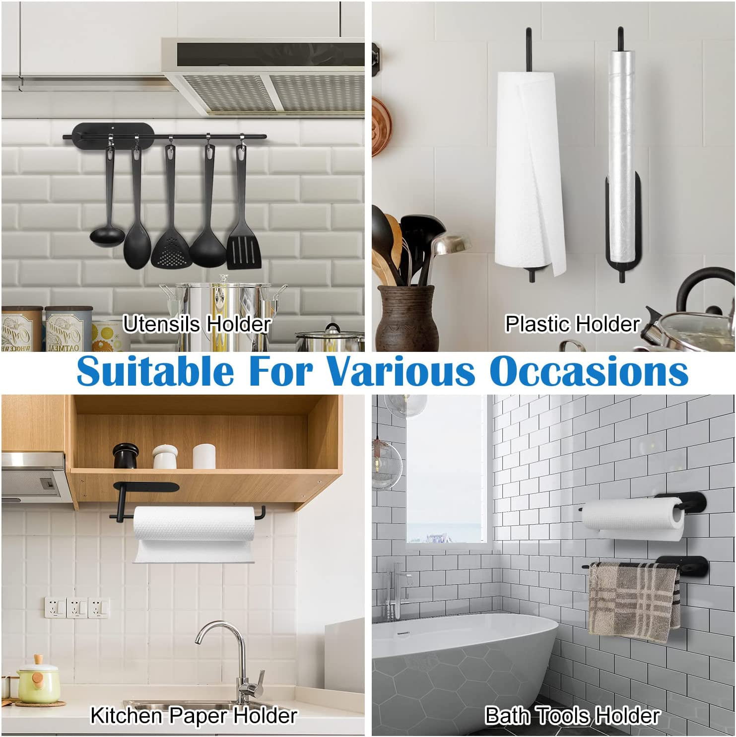 Paper Towel Rolls Holders for Kitchen Paper Towels Bulk Self-Adhesive Under  Cabinet Both Available in Adhesive and Screws Stainless Steel - China  Stainless Steel Holders, Paper Towel Rolls Holder