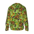 thumbnail image 2 of Goofa Carrot Eggplant Printed Women's UPF 50+ Sun Protection Hoodie Jacket Lightweight Long Sleeve Sun Shirt for Women with Pocket Hiking Outdoor-, 2 of 9