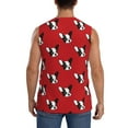 thumbnail image 4 of Uemuo Bulldog Red Pattern Men's Sleeveless T-Shirt,Muscle Athletic Tank Top, Moisture-wicking Quick-dry Breathable Classic Tee Top for Gym Run Outdoor Sports-X-Large, 4 of 8