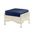 thumbnail image 2 of Plow & Hearth Prospect Hill Outdoor Wicker Deep Seating Ottoman with Cushion, 2 of 2