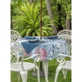 thumbnail image 3 of Outdoor Tablecloths with Umbrella Hole & Zipper, Blue Jellyfish Coastal Round Tablecloth 54 Inch, Beach Nautical Ocean Coral Seahorse Waterproof Table Cloth, Patio/Pool/Picnic Table Covers, 3 of 8