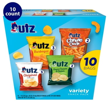 Utz Snack Pack, Variety Pack, Potato Chips, 1 oz, 10 Count