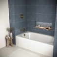 thumbnail image 4 of Streamline L-100-03-L-PBR 60 in. x 30 in. Porcelain-Enameled Steel Alcove Bathtub in Glossy White, With External Left Drain in Polished Brass, 4 of 11