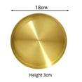 thumbnail image 1 of Elegant Gold Stainless Steel Storage Tray Jewelry Display Plate Organizer for Cosmetics Coffee Table Snacks Keys 12 5cm, 1 of 12