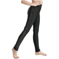 thumbnail image 3 of JanJean Ice Skating Pants for Girls Figure Skating Leggings Footless Dance Training Tights Workout Black 10, 3 of 7