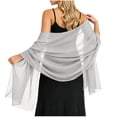 thumbnail image 2 of Zynoxe Womens Chiffon Shawl Lightweight Solid Color Shawls and Wraps for Evening Dresses and Formal Events, 2 of 8