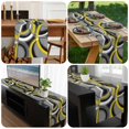 thumbnail image 6 of Yellow Geometric Table Runner 72 Inches Long, Gray Black Retro Abstract Stripes Lines Kitchen Coffee Dining Table Decoration for Home Party Birthday Wedding Home Decor 16x72 Inches, 6 of 8