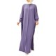 thumbnail image 1 of Túnica musulmana para mujer: vestido largo con mangas murciélago, corte holgado, cuello redondo, poliéster, prenda de oración para todas las estaciones, talla única, diseño con capucha, 1 of 8