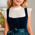 thumbnail image 2 of Byoo Little Girl Mesh Ruffle Sleeve Crop Top Short Sleeve Casual Kids T Shirt, 2 of 6