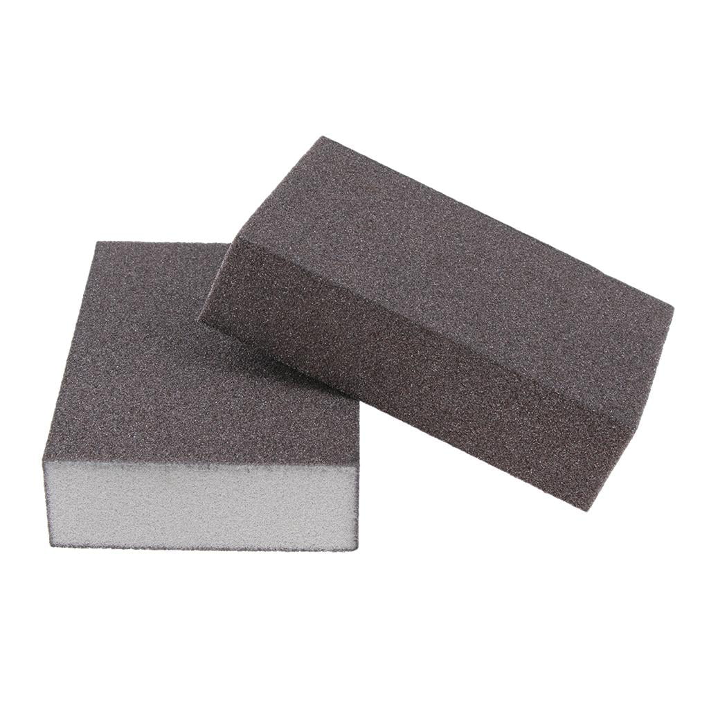 5PC Abrasive Wet Dry Sanding Foam Sponge Block Pad Plastic Metal 60-600 Grit 