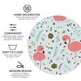 thumbnail image 3 of Naloa Cute Flamingo Leather Coasters for Drinks, Durable Drink Coasters 4 Set for Tabletop Protection, Luxurious Home Décor and Housewarming Gift ( {designName})Round Shape, 3 of 6