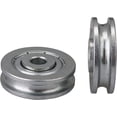 thumbnail image 1 of Rueda de guía de acero pasivo de rodamiento redondo, carga de riel de rodillo de polea de 167 kg para juego de ruedas de enrollador de cable de acero de 8mm, 1 of 1