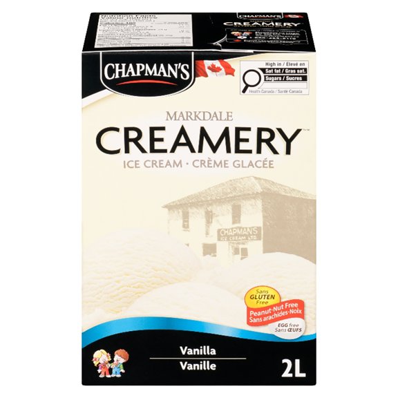 Chapman's Markdale Creamery Crème Glacée à la Vanille dans un Carton 2L