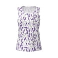 thumbnail image 3 of Picia Lavender Flowers Pattern Women's Workout Tank Top,Breathable Activewear,Slim Fit Athletic Top,Versatile Workout Moisture-wicking top-, 3 of 9
