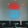 thumbnail image 3 of Craftnamesign Ghost Cowboy Neon Sign Light Up Wall Art For Halloween Night Decor, 3 of 5