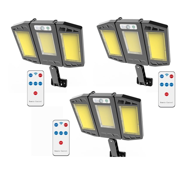 10000Lm LED Solar Parking Lot Lights Solar Lamp Powered Sunlight Waterproof PIR Motion Sensor Street Light For Garden Decoration ,Energy Saving and Security