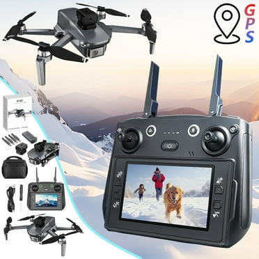 Loyerfyivos GPS Drone With Screen Remote Control Brushless Motor Drones 5G RC Quadcopter Altitude Hold Obstacle Avoidance For Kids Adults