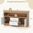 thumbnail image 3 of Costway Kids Toy Storage Organizer Wooden Children Bookshelf Storage Chest with Open Shelf Brown, 3 of 10