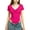 Hot Pink, variant on Girls V Neck Bodysuit Short Sleeve Bodysuits Going Out Thong Body Suit Tops Shirts Basic Clothing Light Blue 14-15Years