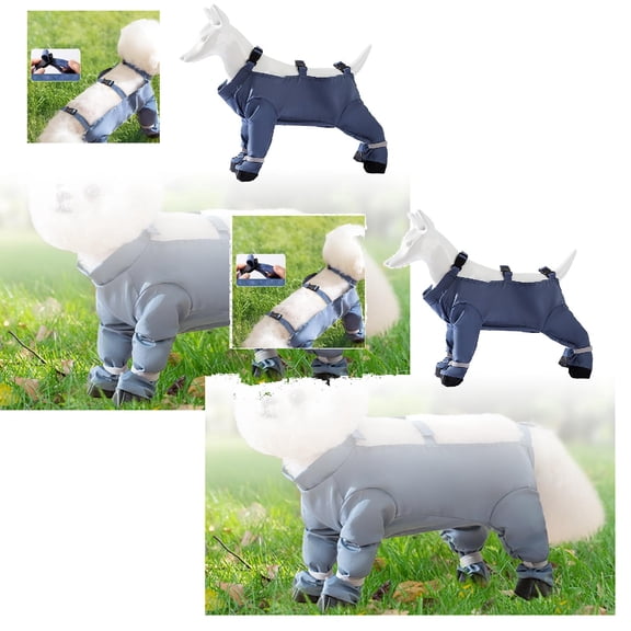 2Pack Offer Countdown! Pet Dog Shoe Gaiters Adjustable Suspender Boots And Booties Versatile Wrap Around Pants And Dirt Proof Pet Pants For Going Out Pet Clothes Birthday Gift For Pet Dog Cat L