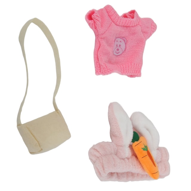 Conjunto de 3 piezas de ropa de pato de peluche lavable, ropa de pato de peluche DIY, ropa de pato de peluche de dibujos animados para niños, tipo F