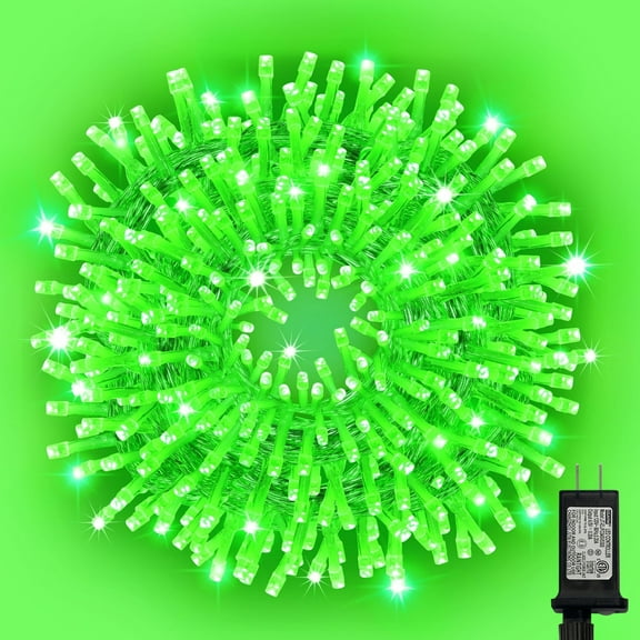 99FT 300 LED String Lights, Green Fairy Lights Plug in, 16 Modes Transparent Green Wire, 29V Low Voltage for Indoor Outdoor Christmas Wedding Party Decoration