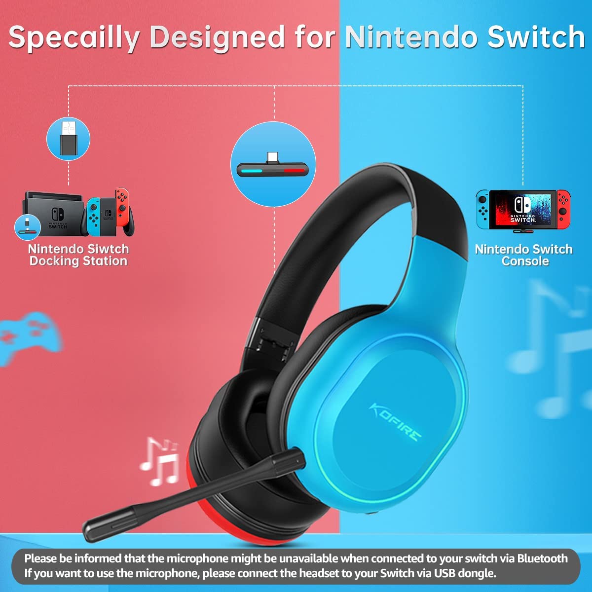 LEZHENQI UT-01 Wireless Gaming Headset 