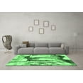 thumbnail image 3 of Ahgly Company Indoor Square Abstract Emerald Green Modern Area Rugs, 3' Square, 3 of 4