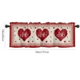 thumbnail image 4 of Valentine's Day Window Valances Curtain Kitchen Short Curtains, Romantic Love Heart Rod Pocket Valance Drapes Sweet Red and White Decorative Window Treatment for Bedroom Living Room Bathroom,54x18", 4 of 6