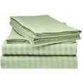 thumbnail image 1 of ELAINE KAREN 1800 Series - Soft Brushed Microfiber - Striped KING Bed Sheet Set, Sage, 1 of 1