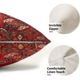thumbnail image 2 of Red Boho Lumbar Pillow Covers 12x20 Set of 2 Vintage Ethnic Carpet Pattern Bohemian Floral Print Rectangle Decorative Throw Pillow Cases Outdoor Farmhouse Decoration for Sofa Couch Bed, 2 of 5