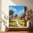 thumbnail image 6 of Country Cottage with Blooming Trees Oil Canvas Print, Wall Art for Living Room Bedroom Dining Room Kitchen Office Apartment, 6 of 8
