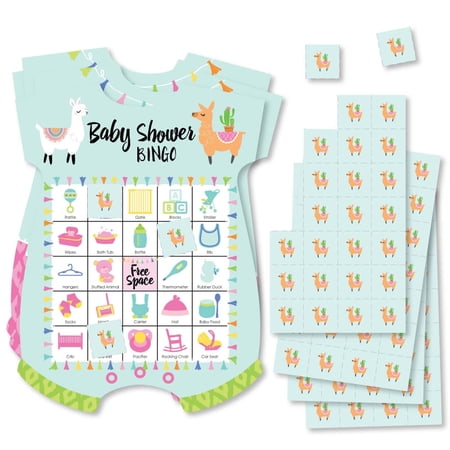 Big Dot of Happiness Whole Llama Fun - Picture Bingo Cards and Markers - Llama Fiesta Baby Shower Shaped Bingo Game - Set of 18 price history on PriceWatchPro