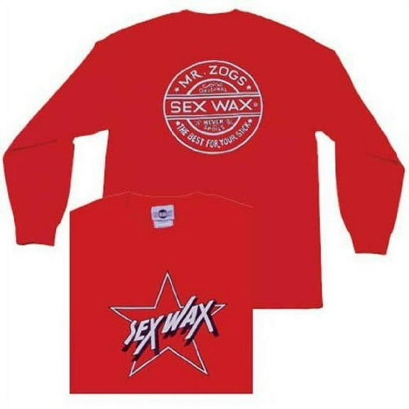 Sex Wax Mens Sex Wax Star Long Sleeve Tee in Red - X-Large