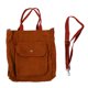 thumbnail image 2 of Bolso de hombro con cremallera, bolso de pana con cremallera, bolso de mano de gran capacidad para mujer, bolso de pana, diseño a prueba de futuro, 2 of 9