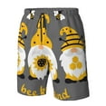 thumbnail image 3 of Wukai Bee Kind Print Beach Trunks with Compression Liner Swimsuit Quick Dry Beach Sports Shorts with Pocket-3X-Large, 3 of 8
