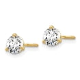thumbnail image 2 of Auriga Fine Jewelry 14K Yellow Gold 3/4 cttw Round Lab Grown Diamond Stud Earrings for Women (Clarity- SI, Color-G-H), 2 of 5