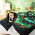 thumbnail image 3 of Homewish Astrology Tree Of Life Twin Comforter Sets,Nature Boho Aesthetic Bedding Set,Green Gold,Black Reversible,2pcs,1 Comforter and 1 Pillowcase, 3 of 7