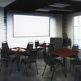 thumbnail image 2 of Kee 36" Square Mobile Breakroom Table- Mahogany/ Black, 2 of 5