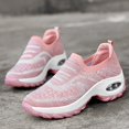 thumbnail image 6 of IUJSOY Women's Walking Shoes Sock Sneakers Slip on Mesh Platform Air Cushion Athletic Nurse Shoes, 6 of 7