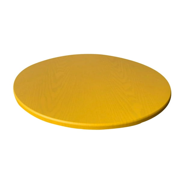Mantel redondo de poliéster ajustable para mesa de comedor, impermeable, de 70 a 85 cm amarillo
