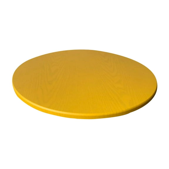 Polyester Round Fitted Table Cloth Protector 27.5-33.5"""" Wipeable Table Cover yellow