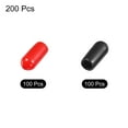 thumbnail image 3 of 200pcs Rubber End Caps Cover Assortment 5mm Screw Thread Protector for Screw Bolt Black Red, 3 of 5